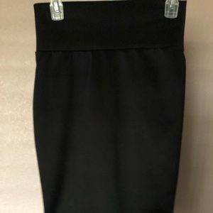 All black sleek skirt